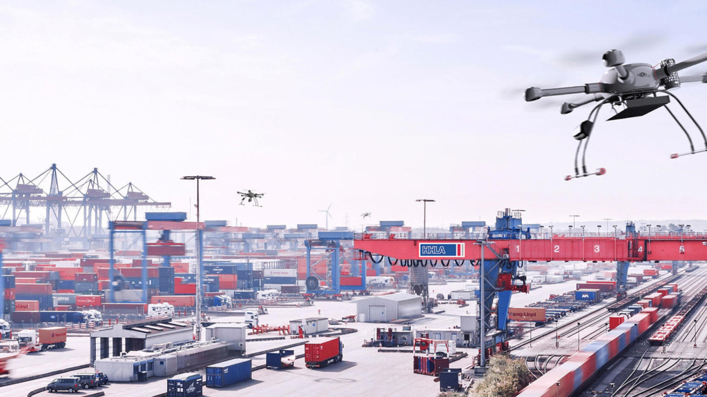 Bis zu 100 Drohnen gleichzeitig behalten Hamburger Hafen im Blick